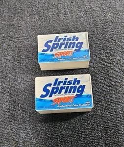 NEW Lot of 2 Irish Spring Sport Deodorant Soap 4.5oz Bar NOS Discontinued - Picture 1 of 6
