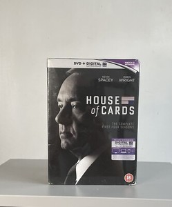 House of Cards: Seasons 1-4 DVD (2016) Kevin Spacey cert 18 16 discs Great Value