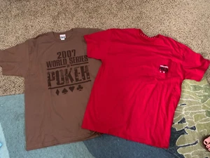 2 Camicie World Series Of Poker Shirt Taglia XL ECCELLENTE - Foto 1 di 13