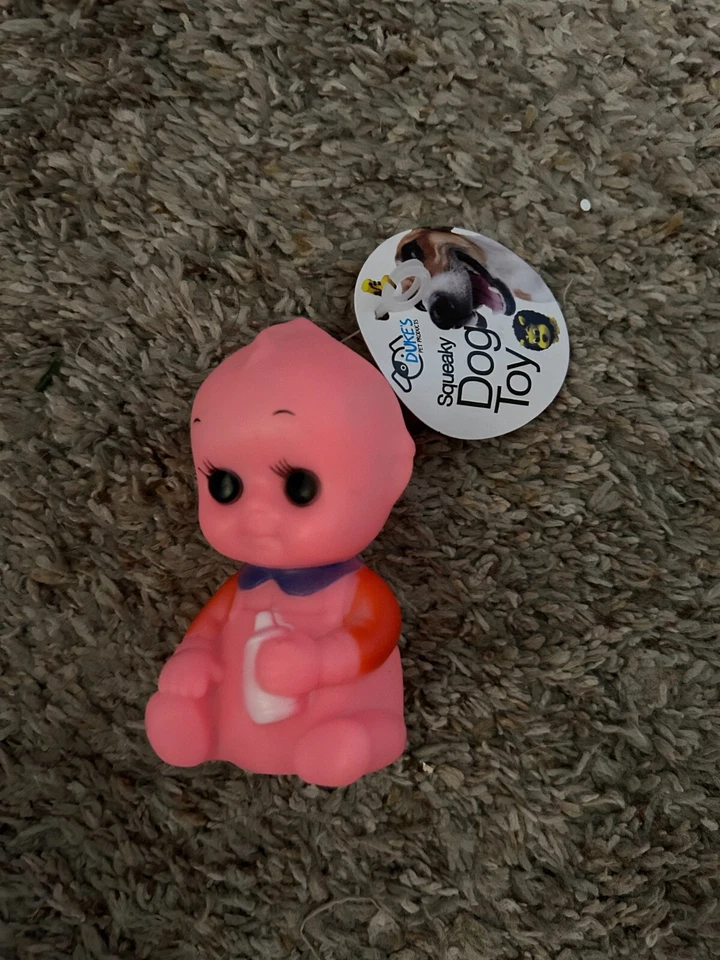 Duke's Pink Bay Doll Dog Small Medium Squeaky Squeaker - Image 1 of 1