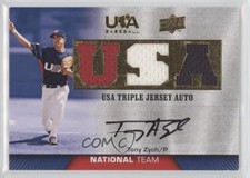 2009 Upper Deck USA Baseball Box Set Triple Jersey National Team Tony Zych Auto