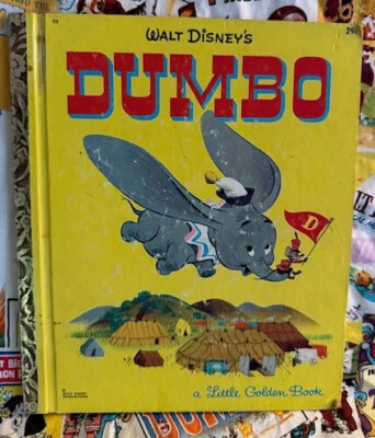Walt Disney's DUMBO Little Golden Book Vintage 1947 Edición 'Z' Ilustrado Foto 1 de 4