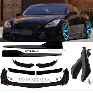 Front Bumper Lips Kits Rear Part For Infiniti G37 Coupe Sedan Car Black - Picture 1 of 14