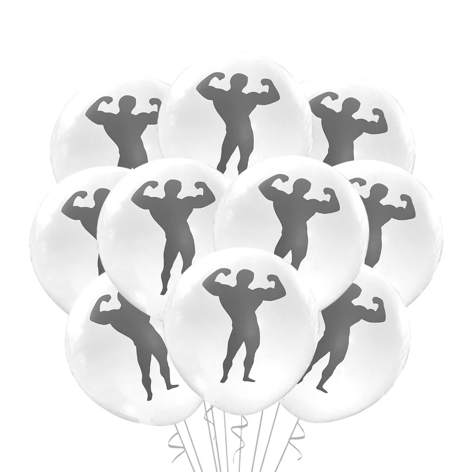 12 Count Gym Balloon Birthday Party Decorations Bodybuilding workout - Image 1 of 1