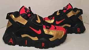 Size 11 Nike Air Barrage Mid Black Metallic Gold CT1573-700 - Picture 1 of 15