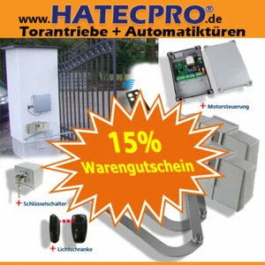 Hebelarm Tor Antrieb Drehtorantrieb bis 10m Tor 2flg KIT Funk Fernbedienung - Picture 1 of 4