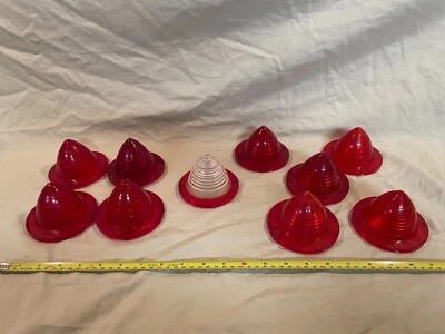 Lentes de luz trasera Chevrolet 1960 1961 cantidad 10 Bel Air Biscayne Impala ¡Piezas OEM! Foto 1 de 4