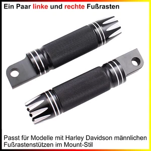 Un par de reposapiés izquierdo y derecho para modelos con soporte de reposapiés Harley - Imagen 1 de 8