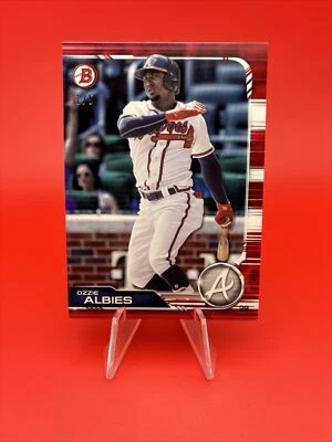 2019 Bowman Paper #96 Ozzie Albies Red #1/5 Atlanta Braves - Image 1 of 2