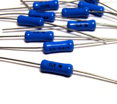 10x Präzisions-Schicht-Widerstand AS-0617, 0.5 Watt, 0.5 %, verschiedene Werte - Bild 1 von 3