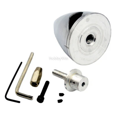 2 Bladed 2.25in 57mm Alloy Spinner for 3.17mm Shaft Motor RC Airplane Warbird - Image 1 of 4