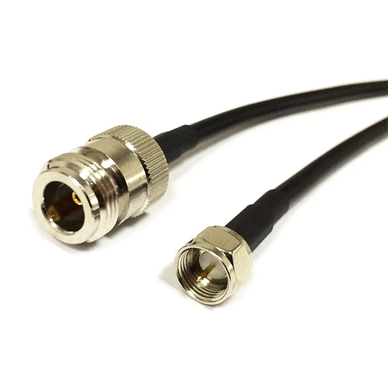 N type female to F type male plug pigtail cable RG58 50cm 20inch for wifi router - Image 1 of 3