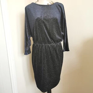 The White Company BNWT Sparkle Slash Neck Navy Dress UK 12 Party Wear  - Picture 1 of 19