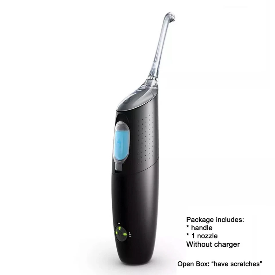 Philips Sonicare AirFloss Pro/Ultra HX8460 hilo dental eléctrico de agua negro y boquilla Foto 1 de 4