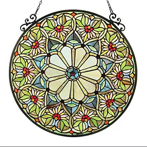 Chloe Lighting Sunny Tiffany-glass Floral Window Panel 23.5" - Picture 1 of 1