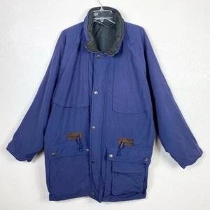 Chaqueta exterior London Fog azul marino con cremallera talla XL - Imagen 1 de 6