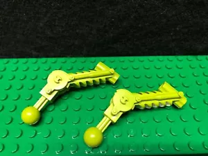BIONICLE Lego Brand Ball Joint 5x7 Arm dual axle hole x240 32476 Lime (pair) - Picture 1 of 2