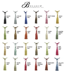 Belagio Enterprises (Colors Collection) 10" Single Tassel Tieback | BT-6008 - Picture 1 of 25
