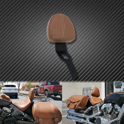 Brown Front Driver Rider Backrest Pad Fit For Indian Scout 2015-2020 Sixty 16-20 - Image 1 of 4