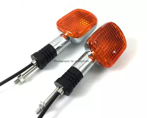 2X Rear turn signal indicator with stem for 1983 Honda Nighthawk 550 CB550SC - Picture 1 of 3