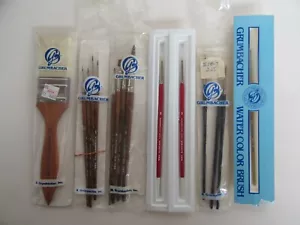 Vintage (15) Grumbacher Watercolor Artist Paint Brush Lot (NOS) - Picture 1 of 24