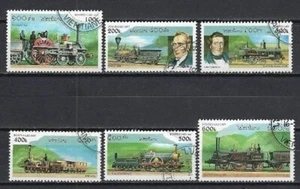 Züge Laos 1997 (49) Yvert Nr. 1245 bis 1250 gestempelt used - Bild 1 von 1
