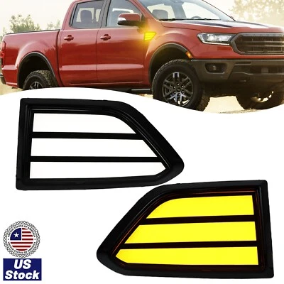 LED Front Fender Side Marker Lights Daytime Running L For Ford Ranger 2019-2023 - Image 1 of 4