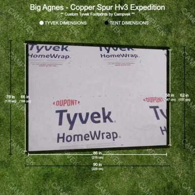 CAMPVEK - TYVEK Tyvek Footprint for the Big Agnes Copper Spur Hv3 Expedition Tent