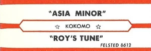 Jukebox Titelstreifen - Kokomo: "Asia Minor" / "Roy's Tune" von '61 - Bild 1 von 1