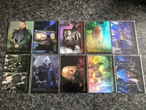 2003 Topps LOTR Return Of The King Movie Card Prism Foil Full Set 10 Cards