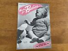 Woolies For Babies Knit Crochet Pattern Magazine Vtg 40s Kids Clothes Accessory