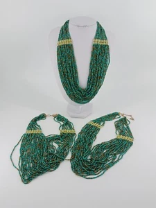 Three Glass Beaded necklace lot - Picture 1 of 6