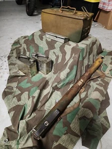 WW2 Early Camo German MG34 Tool Box Oil Petrol Set MG 15 34 Wehrmacht Box - Picture 1 of 9