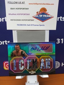 2010 TOPPS UFC TRIPLE THREADS CHUCK LIDDELL AUTO / RELIC ICEMAN SAPPHIRE #3/3
