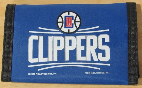 NBA Los Angeles Clippers Printed Tri-Fold Nylon Wallet by Rico Industries Cover