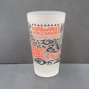 Pinta de vidrio esmerilado del Parque Nacional de los Volcanes de Hawai 16 oz tortuga negra naranja - Imagen 1 de 11