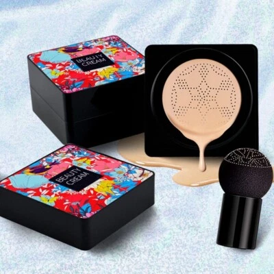 Sponge Longlasting Air Cushion BB&CC Cream Face Makeup Mushroom Head Foundation - Image 1 of 4