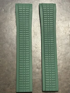 Patek Phillipe 21x18MM Uncut Green Rubber Strap: 5167a, 5167r, 5164a, 5164r - Picture 1 of 4