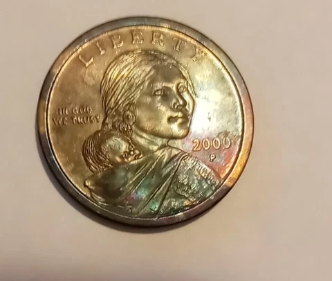 2000P Sacagawea Dollar Monster (Rainbow) Tone US Coin Cover