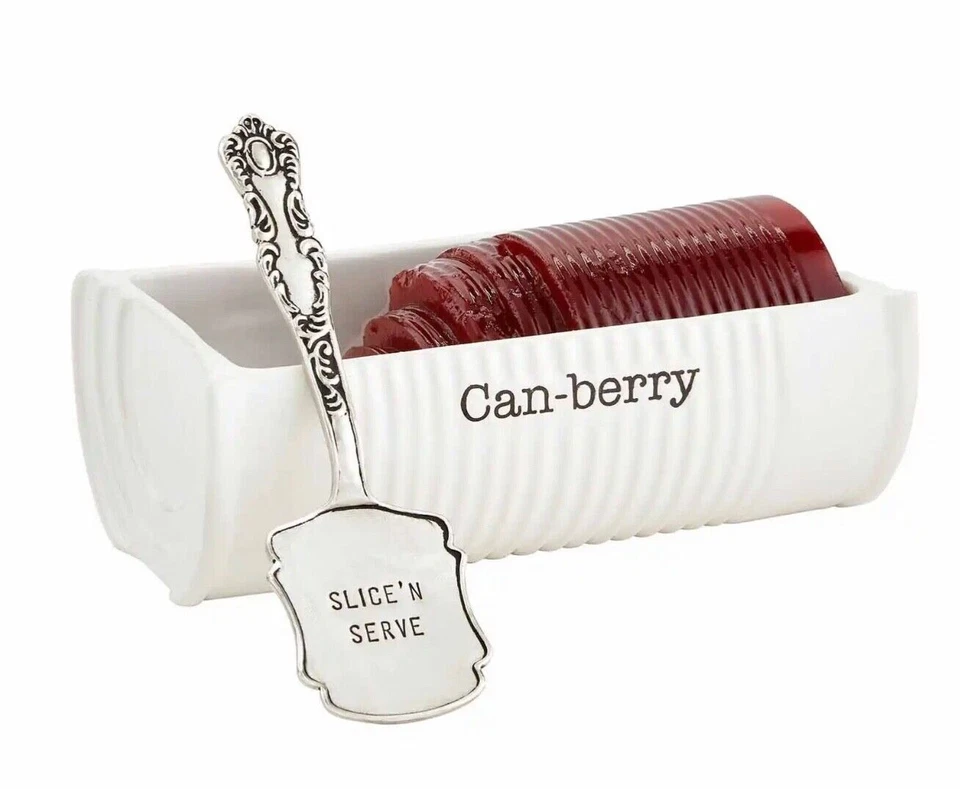 Mud Pie (42600604) Cranberry Dish Set (White/Silver)