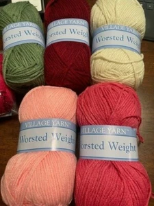 Village Yarn WORSTED WEIGHT - Acrylic 3oz/85g/183y/168m - Picture 1 of 31