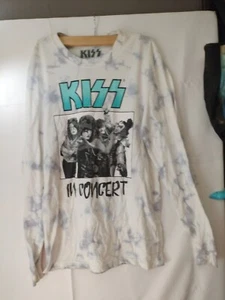 Camisa de manga larga KISS in Concert Tie Dye Concert Tour para hombre talla pequeña - Imagen 1 de 4