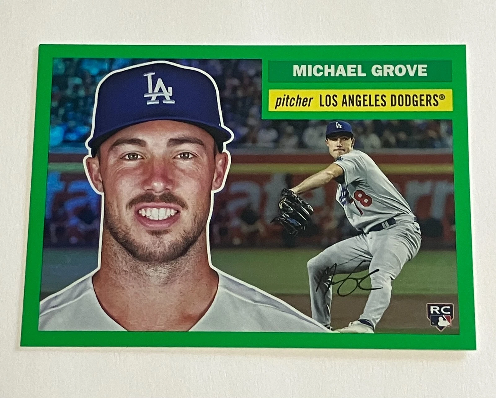 2023 Topps Archives Baseball LA Dodgers Green 36/99 Michael Grove #46