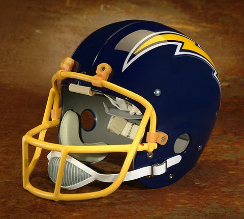 San Diego Chargers style NFL Vintage Suspension Football Helmet - DAN FOUTS 1974 Cover