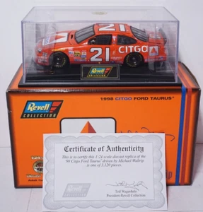 1998 REVELL MICHAEL WALTRIP #21 CITGO NASCAR RACING 1/24 SCALE DIECAST CAR - Picture 1 of 7