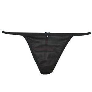 Womens Silky Satin Low Rise G-string Thong Briefs Smooth Lingerie Underwear