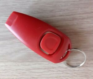 DOG TRAINING CLICKER WITH WHISTLE (BRAND NEW) RED
