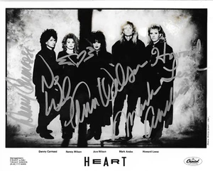 1987 Band Photo [Promo] * by Heart (1987, Capitol) COA Original Signed - Picture 1 of 2