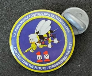 NMCB 11 LAPEL PIN ~ 24 MM - Rubber Clutch - Picture 1 of 1