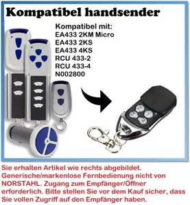 COMPATIBLE WITH STANDARD STEEL EA433 2KM Micro, EA433 2KS, EA433 4KS Handheld Transmitter - Picture 1 of 9